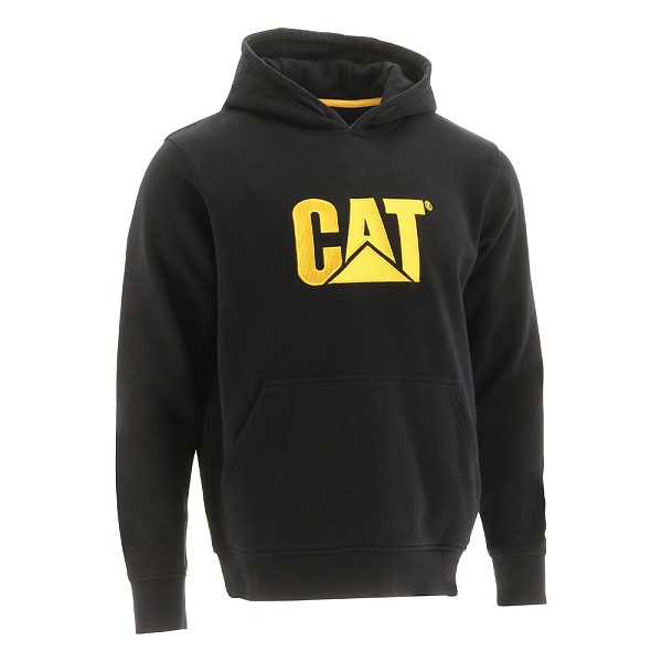 CAT Μπλούζα φούτερ με κουκούλα trademark μαύρη S W10646-016