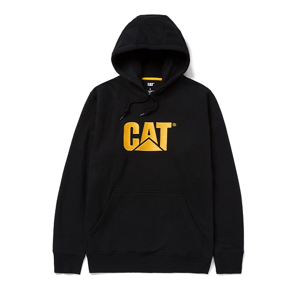 CAT Μπλούζα φούτερ με κουκούλα trademark μαύρη S W10646-016