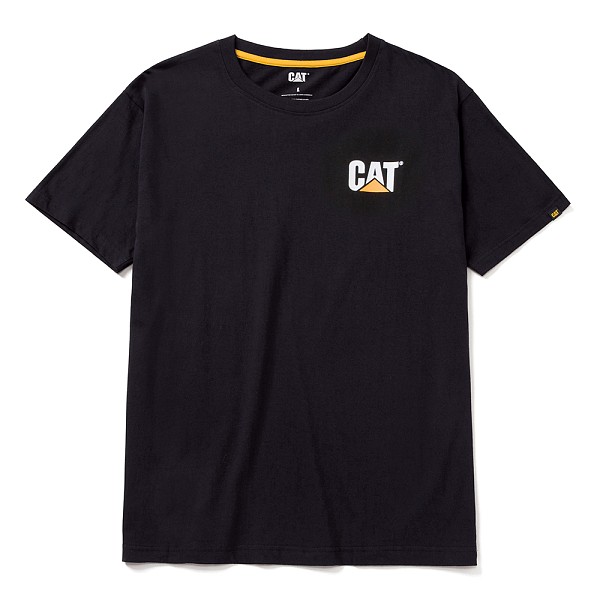 CAT Μπλουζάκι κοντομάνικο μαύρο trademark tee M W05324-016