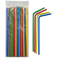 Καλαμάκια Χάρτινα Χρωματιστά Σπαστά 40τεμ 24cm Homie 3781