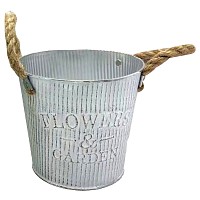 Γλαστράκι-Κασπώ Μεταλλικό Flower & Garden Φ18x17cm Homie 423084