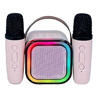 Καραόκε Σύστημα Ηχείο με 2 Μικρόφωνα Ηχείο: 8,5x8,5x6,5cm Μικρόφωνα: 13,5x3,5cm Homie 108501