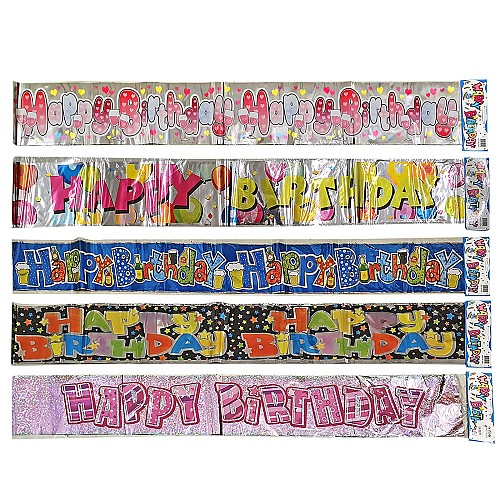 Happy Birthday Μεταλλιζέ 180x12cm Homie 3726