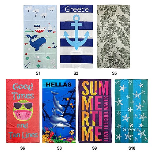Πετσέτα Θαλάσσης Τυπωμένη Microfiber 70x140cm   245gr SummerTiempo 622154