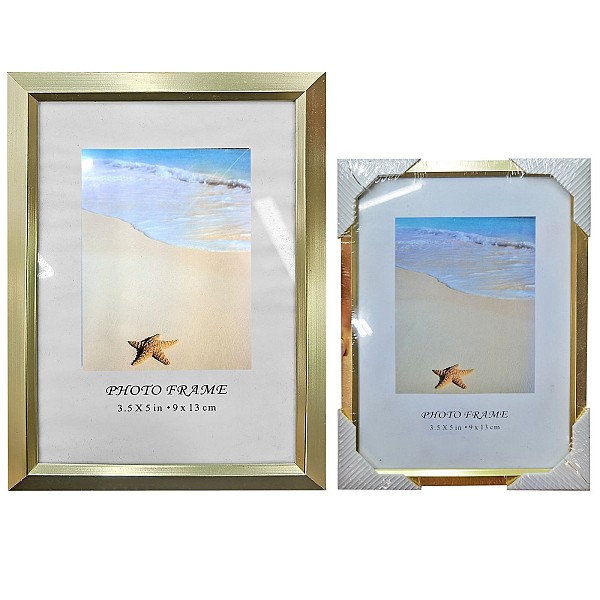 Κορνίζα Αλουμινίου Πλατιά Χρυσή 13x18cm Homie 322052