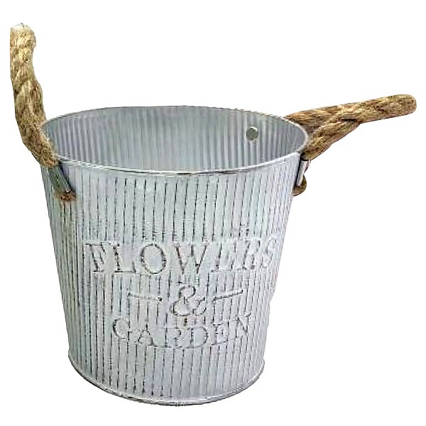 Γλαστράκι-Κασπώ Μεταλλικό Flower & Garden Φ18x17cm Homie 423084