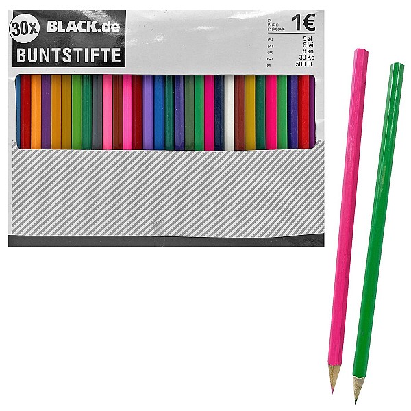 Ξυλομπογιές Σετ=30τεμ. 17,5cm JustNote 80869