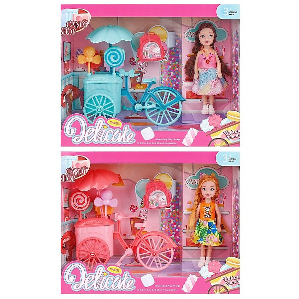 Κούκλα και Ποδήλατο με Γλυκά 25x20x7cm ToyMarkt 98241