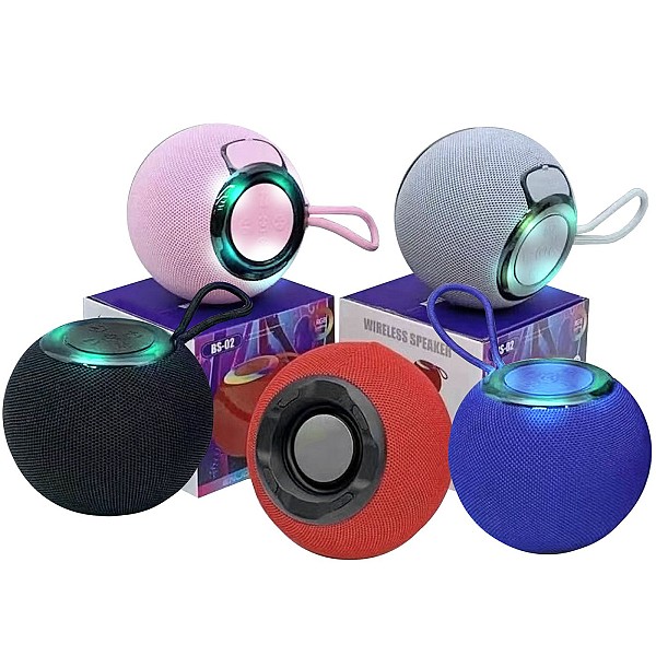 Ηχείο Bluetooth Στρογγυλό με φως 11x9cm Homie 108500