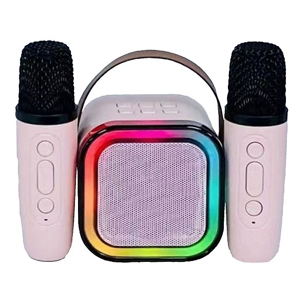 Καραόκε Σύστημα Ηχείο με 2 Μικρόφωνα Ηχείο: 8,5x8,5x6,5cm Μικρόφωνα: 13,5x3,5cm Homie 108501