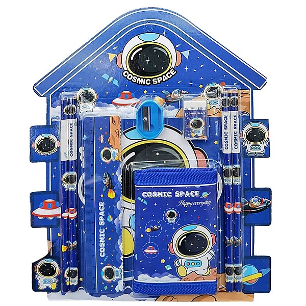 Σχολικό σετ=8τεμ Αστροναύτης με Πορτοφόλι 27χ22cm JustNote 703447