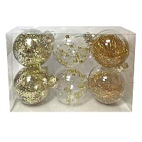 Μπάλες με Γέμιση Ντεκόρ πακ=6τεμ φ8 ø8cm Xmasfest 1132544
