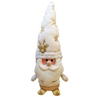 Φιγούρα Χριστουγεννιάτικη Λευκή με Χρυσές Ρίγες ~35cm Xmasfest 1133714