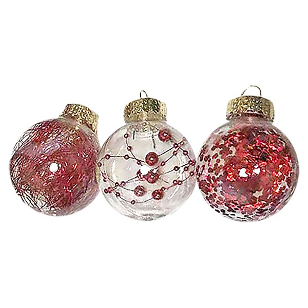 Μπάλες με Γέμιση Ντεκόρ πακ=6τεμ φ8 ø8cm Xmasfest 1132544