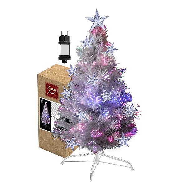 Δέντρο Λευκό Οπτικές Ίνες LED 90cm Xmasfest 1132644