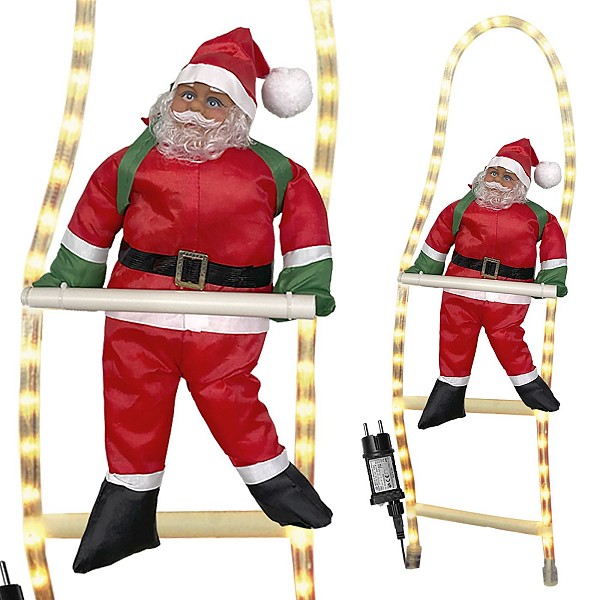 Άγιος σε Σκάλα Φωτοσωλήνα 36 LED 1,5m Λευκό Θερμό Σταθερού Φωτισμού IP44 Άγιος: 38cm. Φ11mm 1,5m Φωτοσωλήνας (+3m Extra Καλώδιο) Xmasfest 1133527