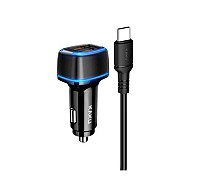 KAKU Car Charger KSC-528 Shengyu - 2xUSB - 2,8A with USB-> TYPE-C Black