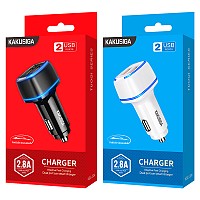 KAKU CAR CHARGER 2XUSB 2,8A BLACK KS-504
