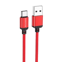 BOROFONE CABLE BX87 SHARP USB to TYPE C 3A 1m RED