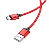 BOROFONE CABLE BX87 SHARP USB to TYPE C 3A 1m RED