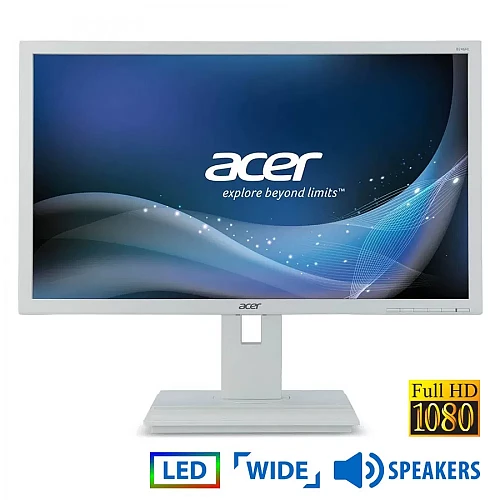 Monitor B246HL LED/Acer/24"FHD/1920x1080/Wide/White/w/Speakers/Grade A-/D-SUB & DVI-D