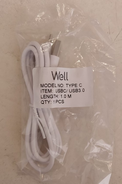 Καλώδιο USB 3.0 σε Type-C Φόρτισης - Data 1m Λευκό Well USBC/USB3.0