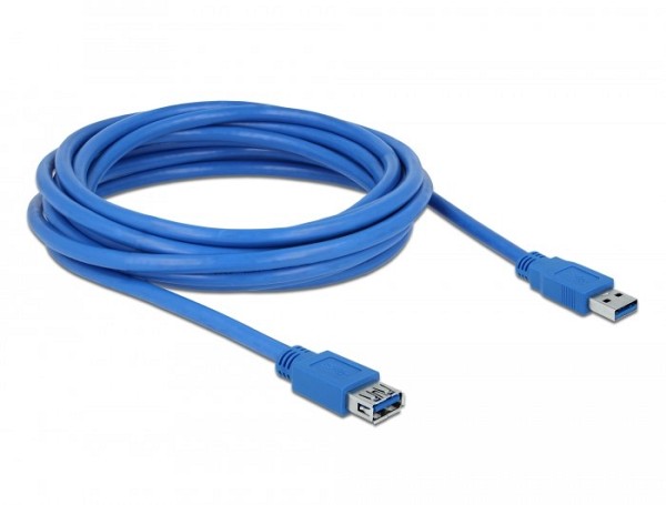 USB cable type A-A M/F V 3.0 5m blue