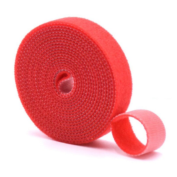 CABLES ORGANIZER VELCRO ROLL 5m RED